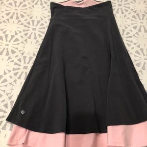 Lululemon reversible skirt pink/grey